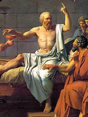 Socrates portrayed by the French artist Jacques-Louis David