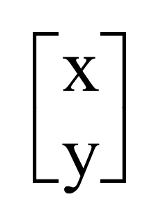 Features matrix with x and y