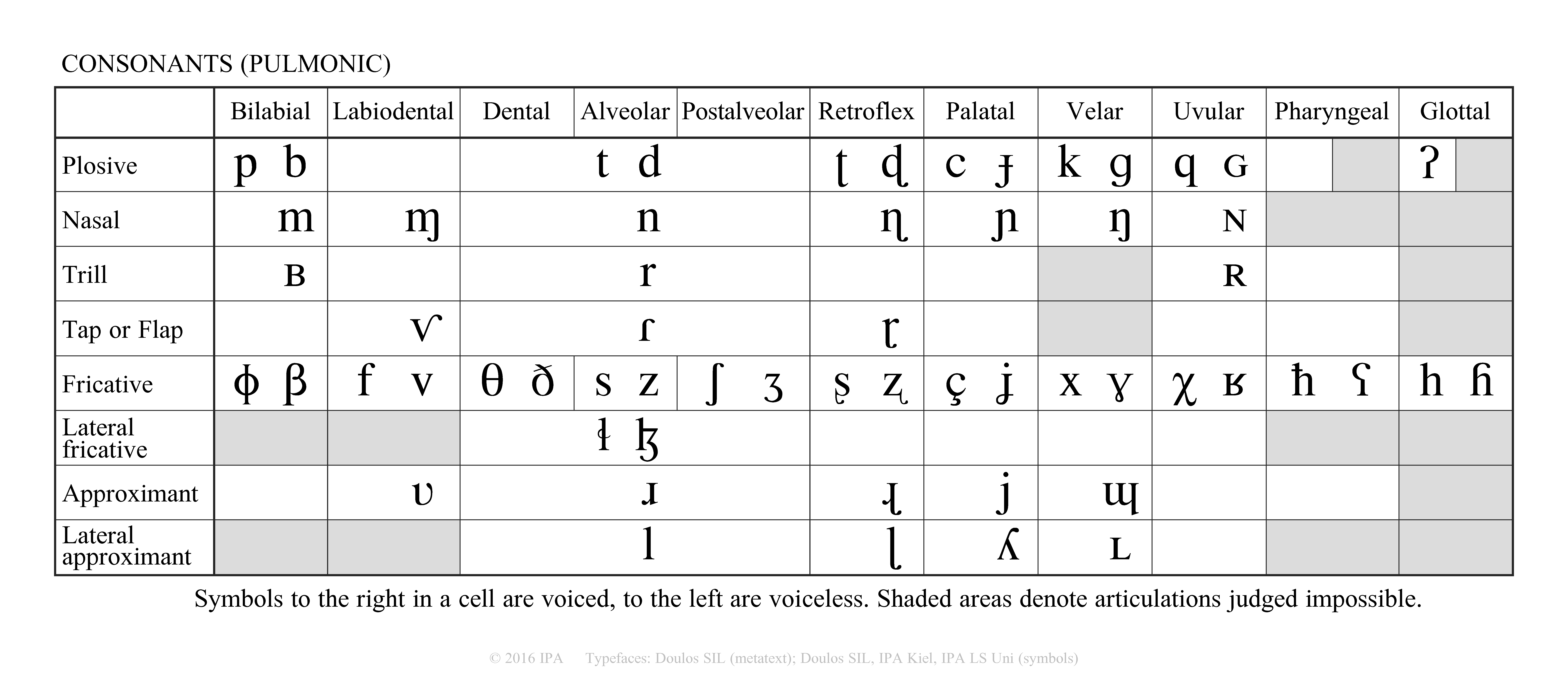 Consonants Table English Consonant Phonetic Chart Manners Chart Porn