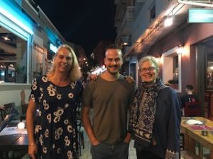 (From left to right: Jeanette Schaeffer (PhD 1997), Nikos Angelopoulos (PhD 2019) and Laurie Tuller (Phd 1986))